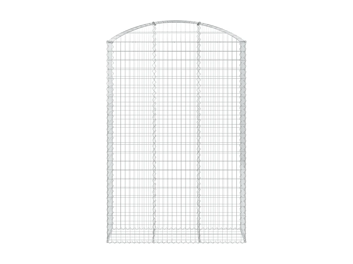 Panier de gabions arqué 150x50x220/240 cm Fer galvanisé