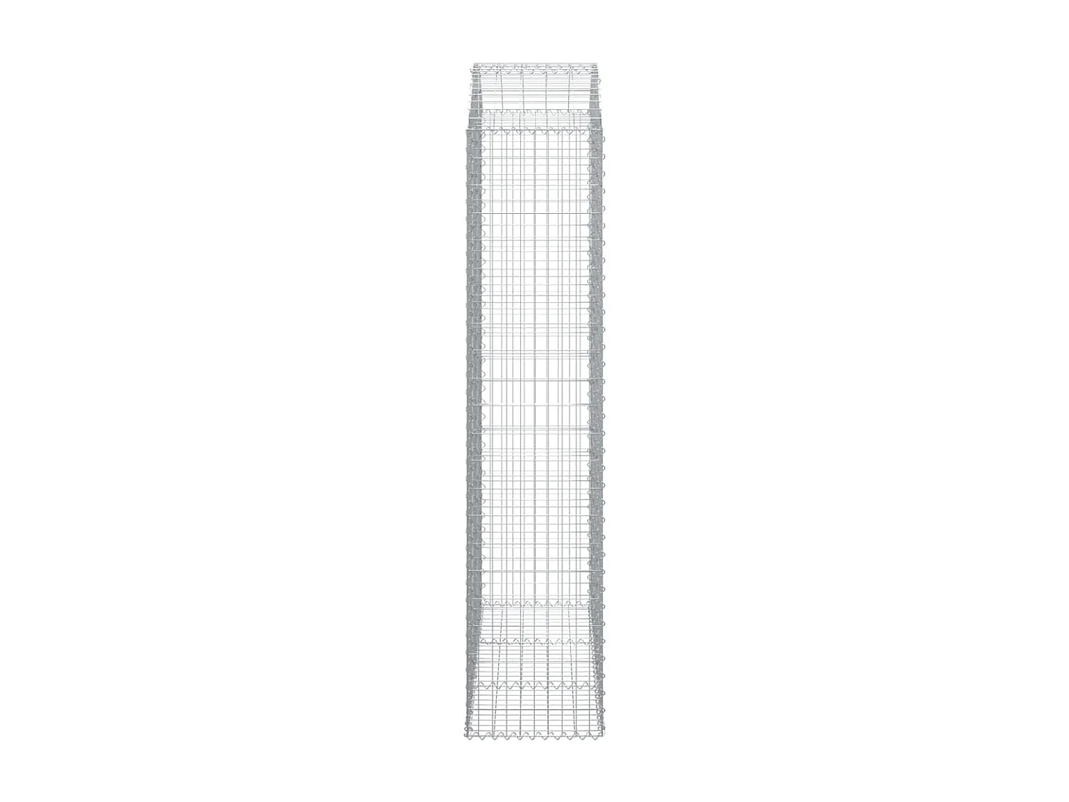 Panier de gabions arqué 150x50x220/240 cm Fer galvanisé