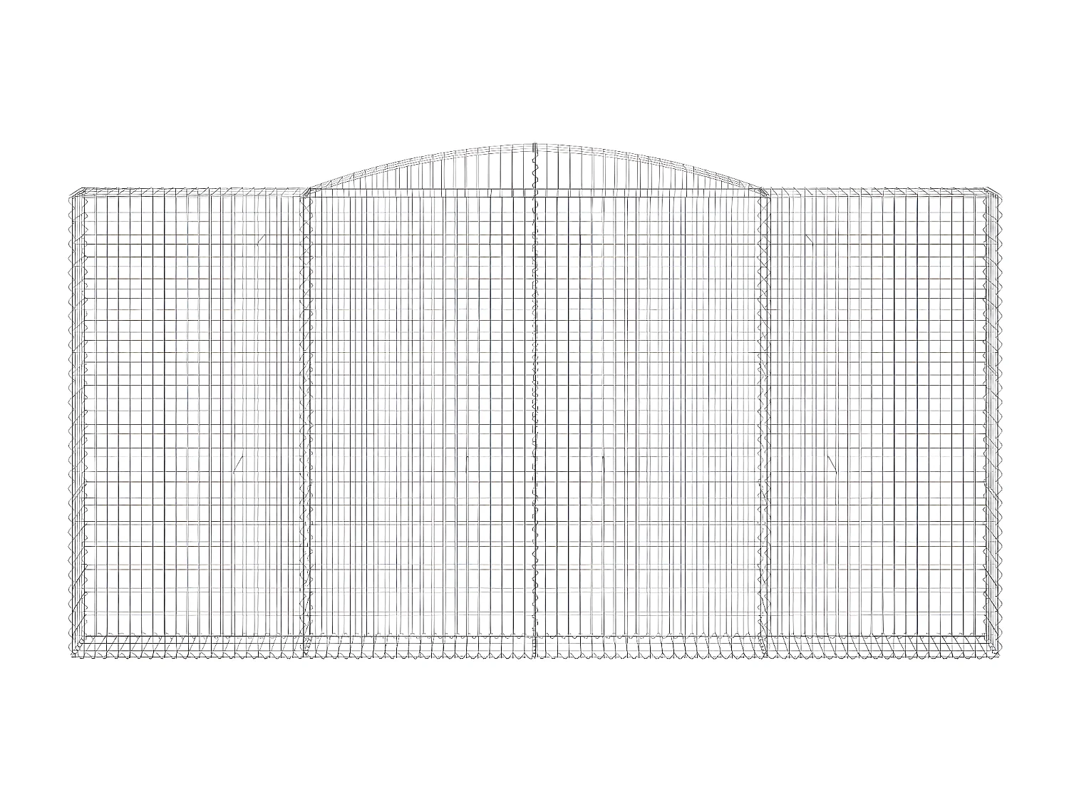 Cestos gabião arqueados 3peças 400x30x200/220cm ferro galvanizado