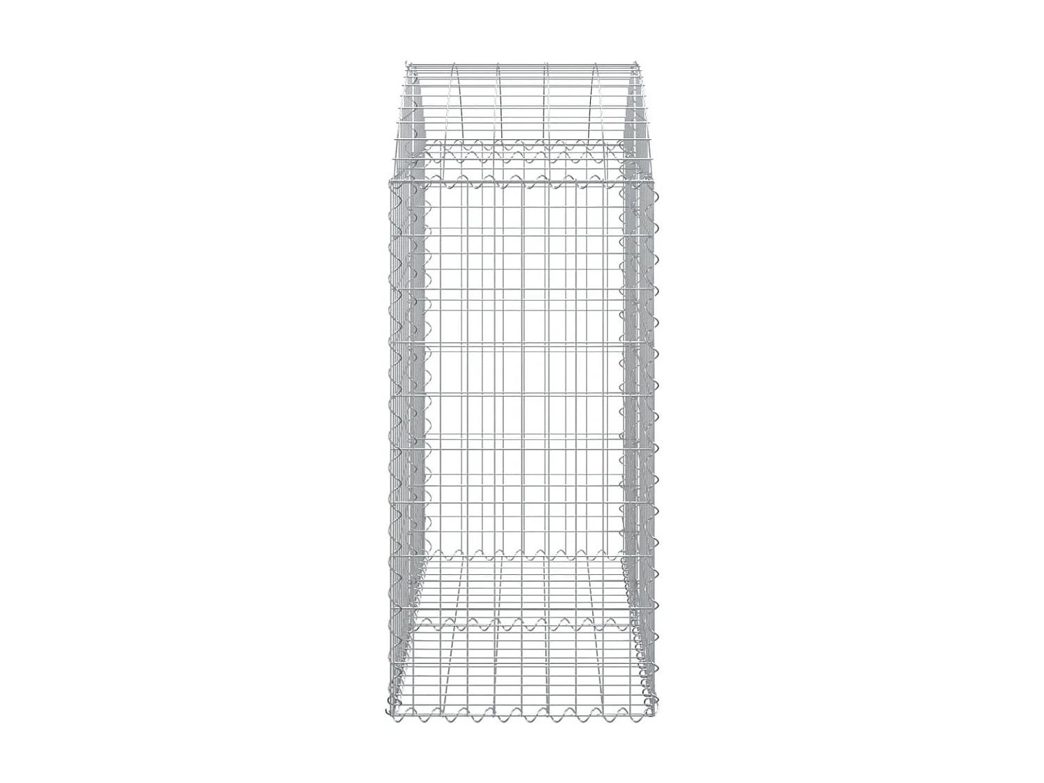 Cesta gaviones forma arco hierro galvanizado 100x50x100/120 cm