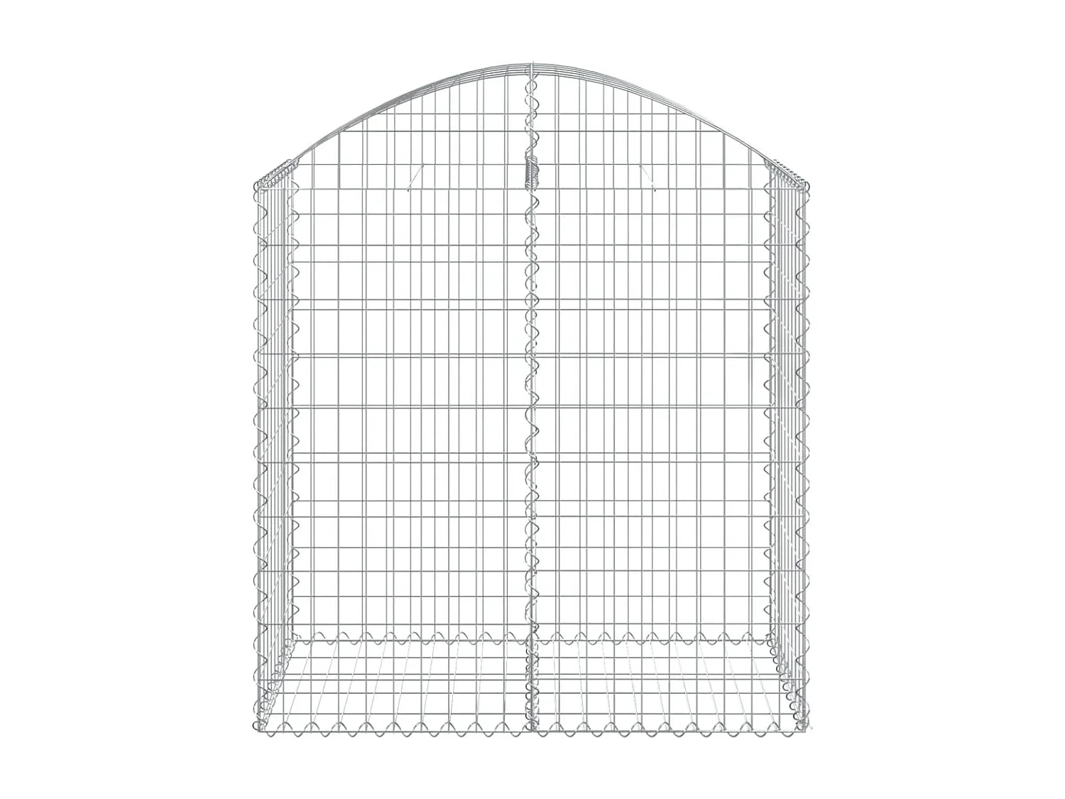 Panier de gabions arqué 100x50x100/120 cm Fer galvanisé