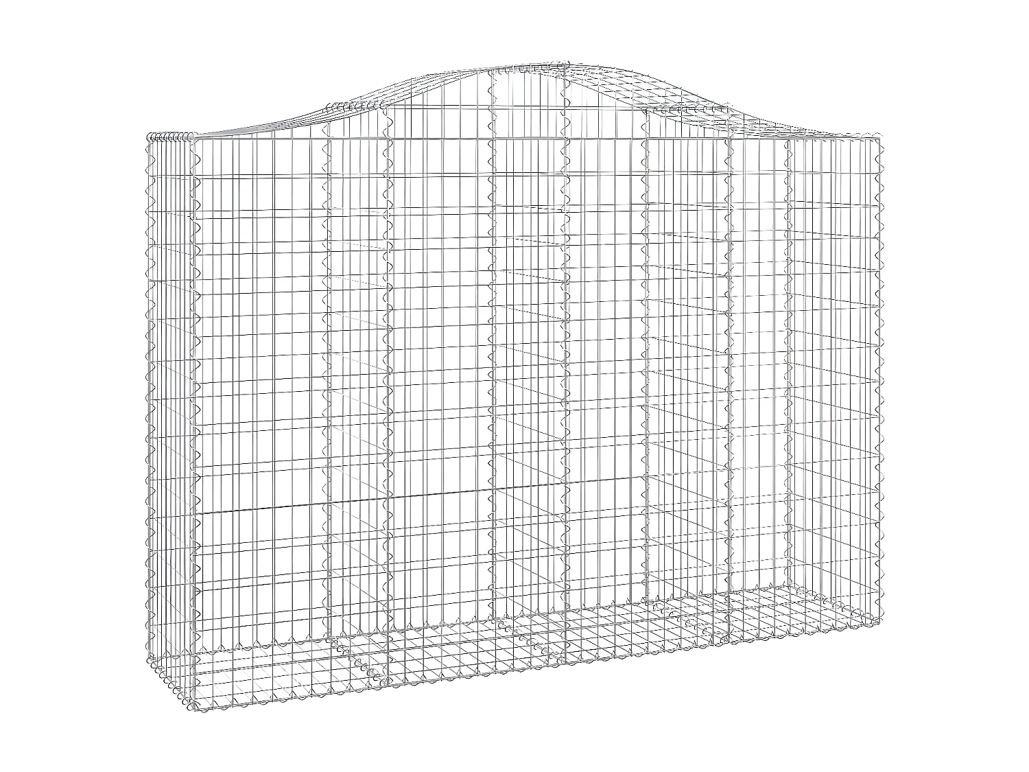 Cestas gaviones 50 unidades forma de arco hierro 200x50x140/160 cm