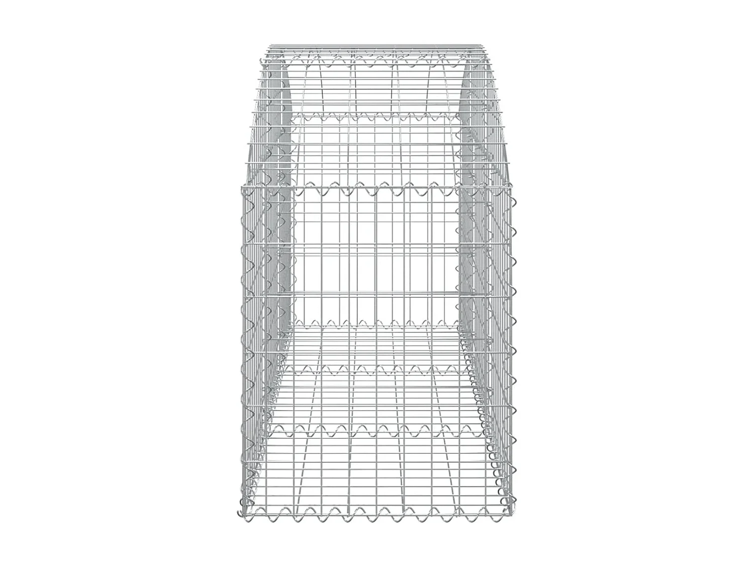 Panier de gabions arqué 150x50x60/80 cm Fer galvanisé