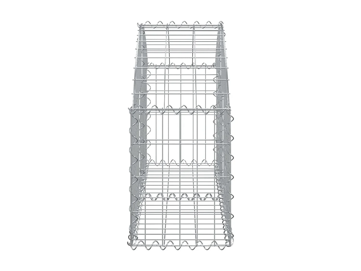 Cesta de gaviones forma arco hierro galvanizado 100x30x40/60 cm