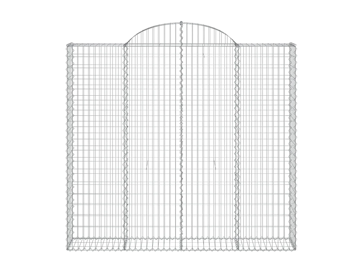 Paniers à gabions arqués 10 pièces 200x50x180/200 cm Fer galvanisé