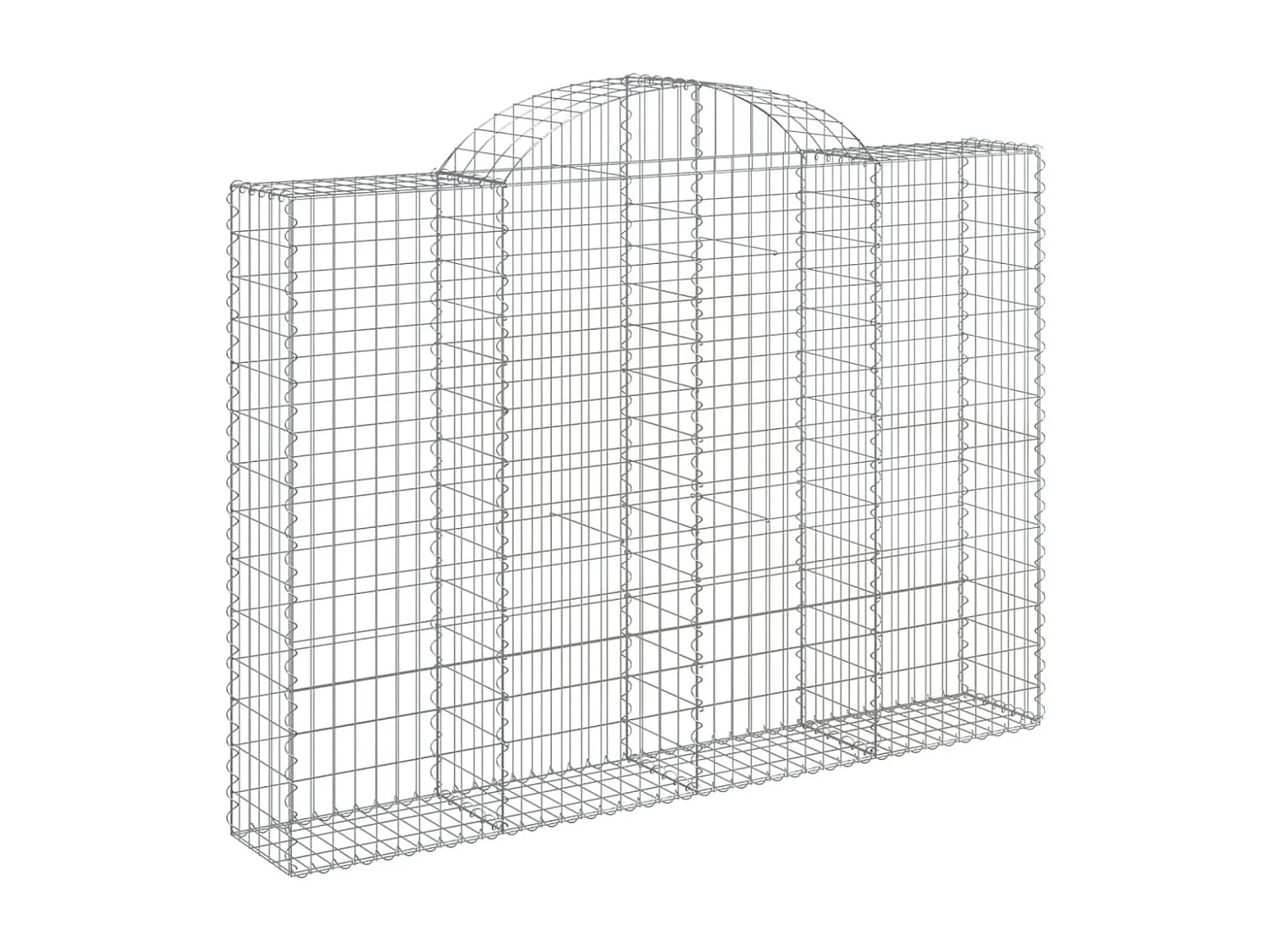 Paniers à gabions arqués 14 pièces 200x30x140/160 cm Fer galvanisé