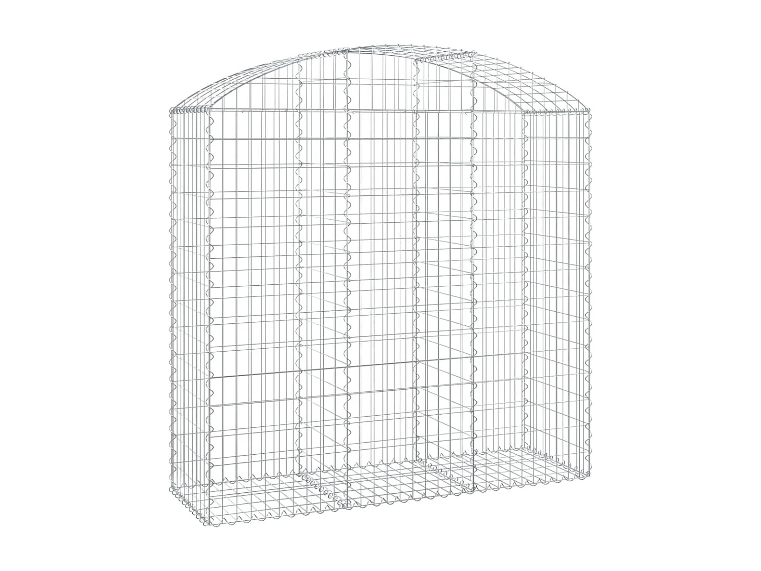 Panier de gabions arqué 150x50x140/160 cm Fer galvanisé