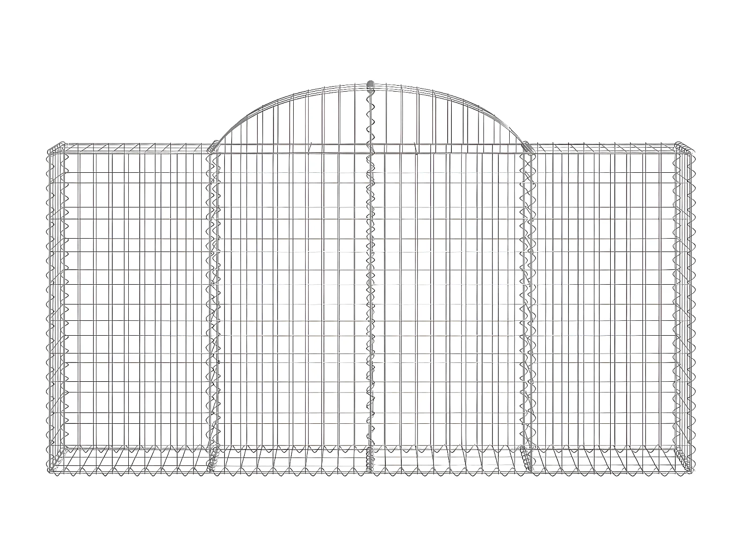 Cestos gabião arqueados 40 peças 200x30x100/120 ferro galvanizado