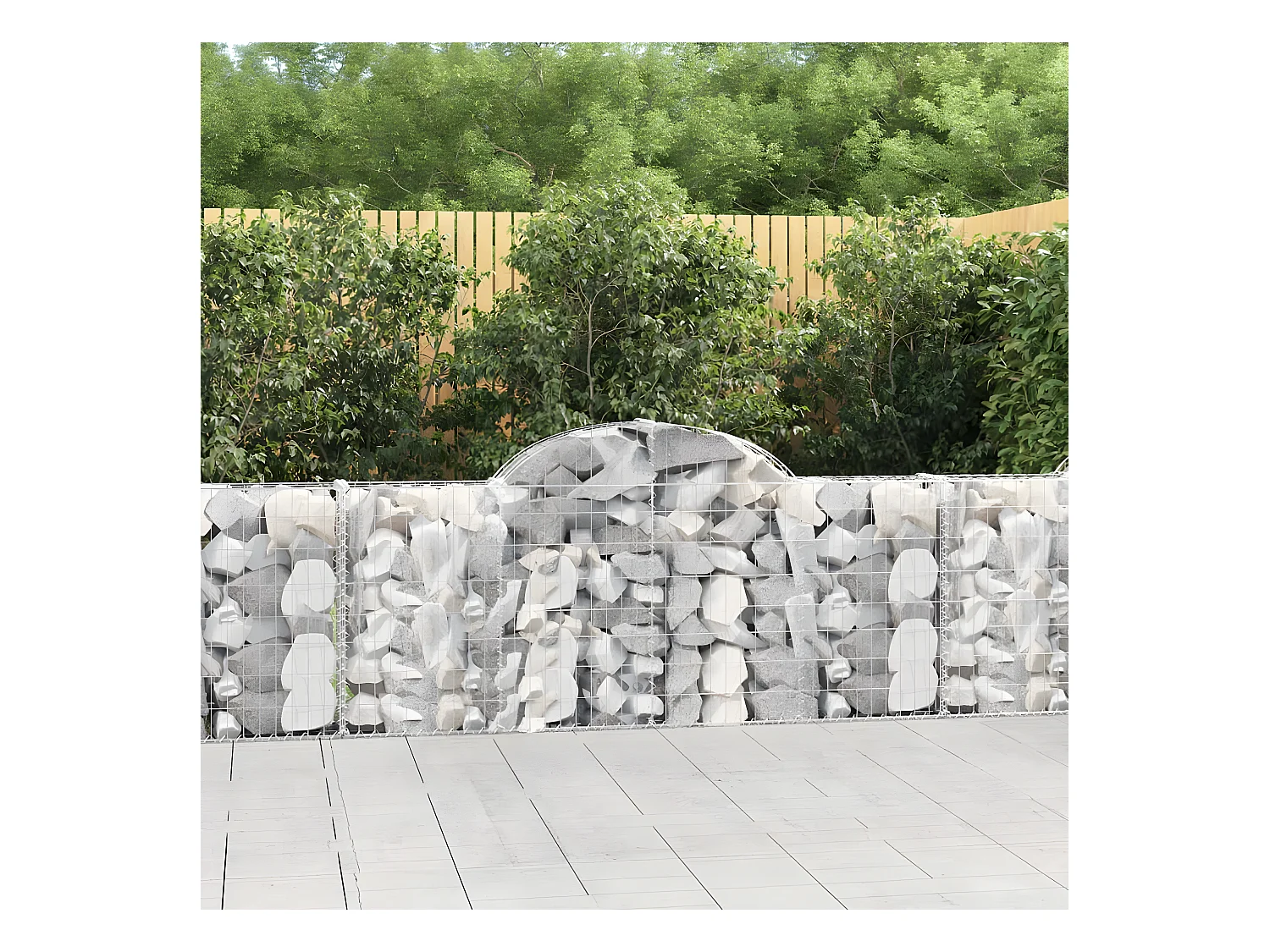 Paniers à gabions arqués 18 pièces 200x30x80/100 cm Fer galvanisé