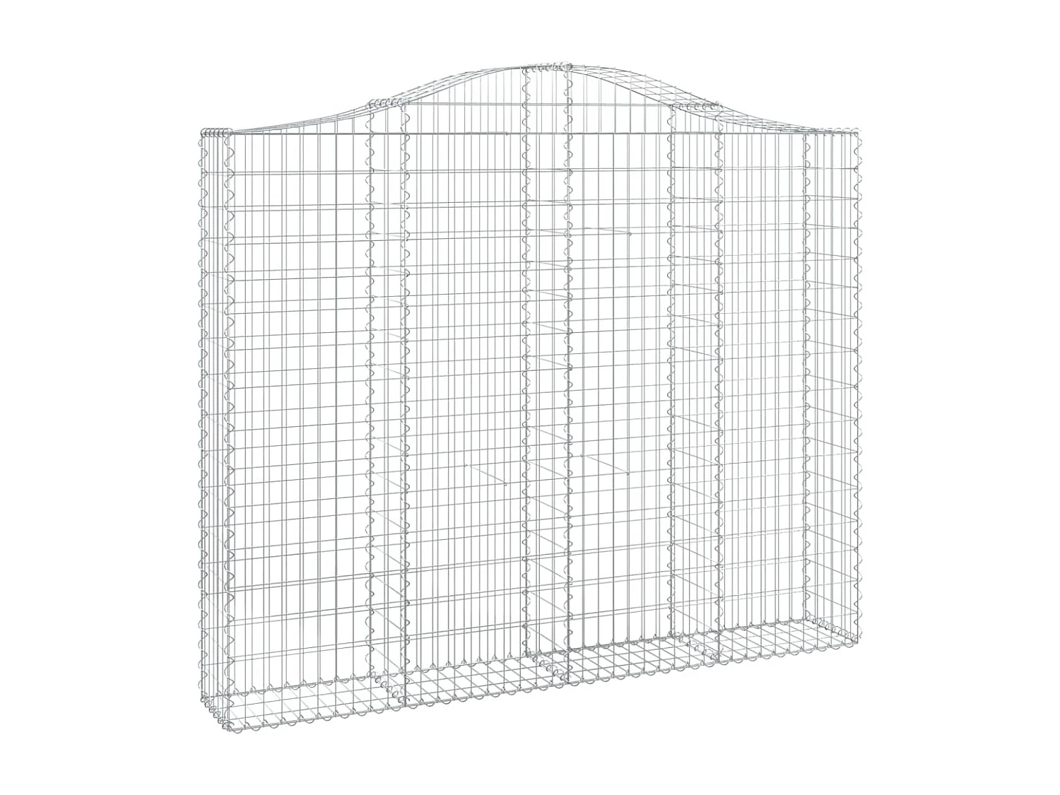 Cesto gabião arqueado 200x30x160/180 cm ferro galvanizado