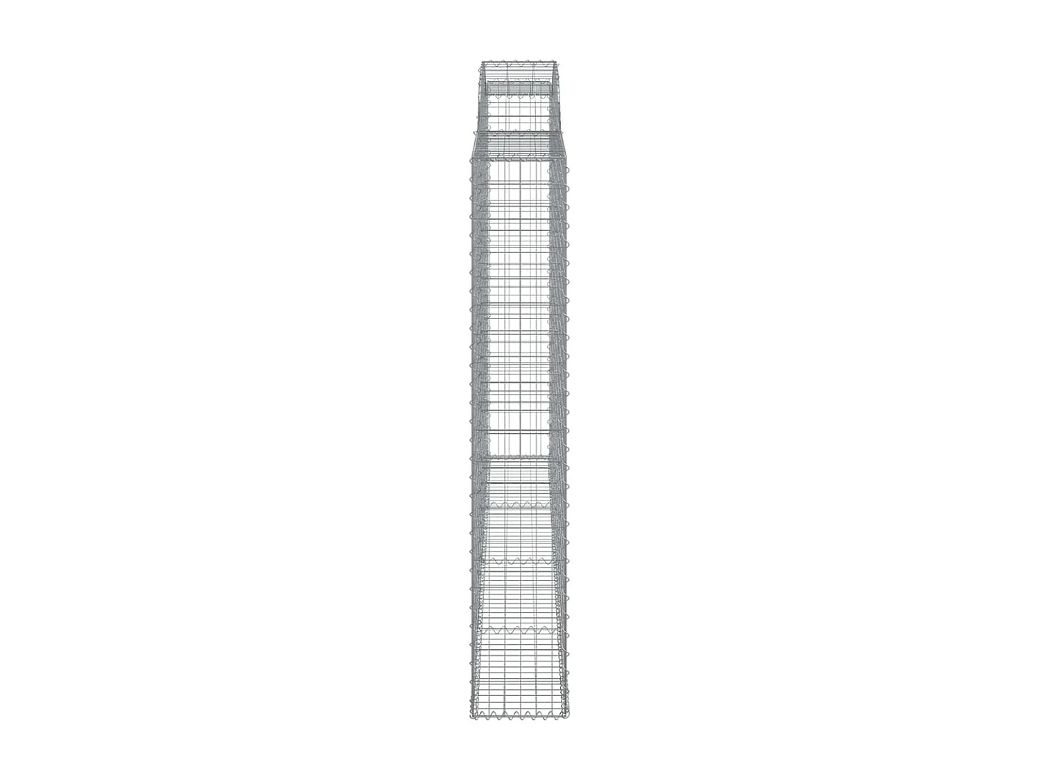 Paniers à gabions arqués 6 pièces 300x30x180/200 cm fer galvanisé