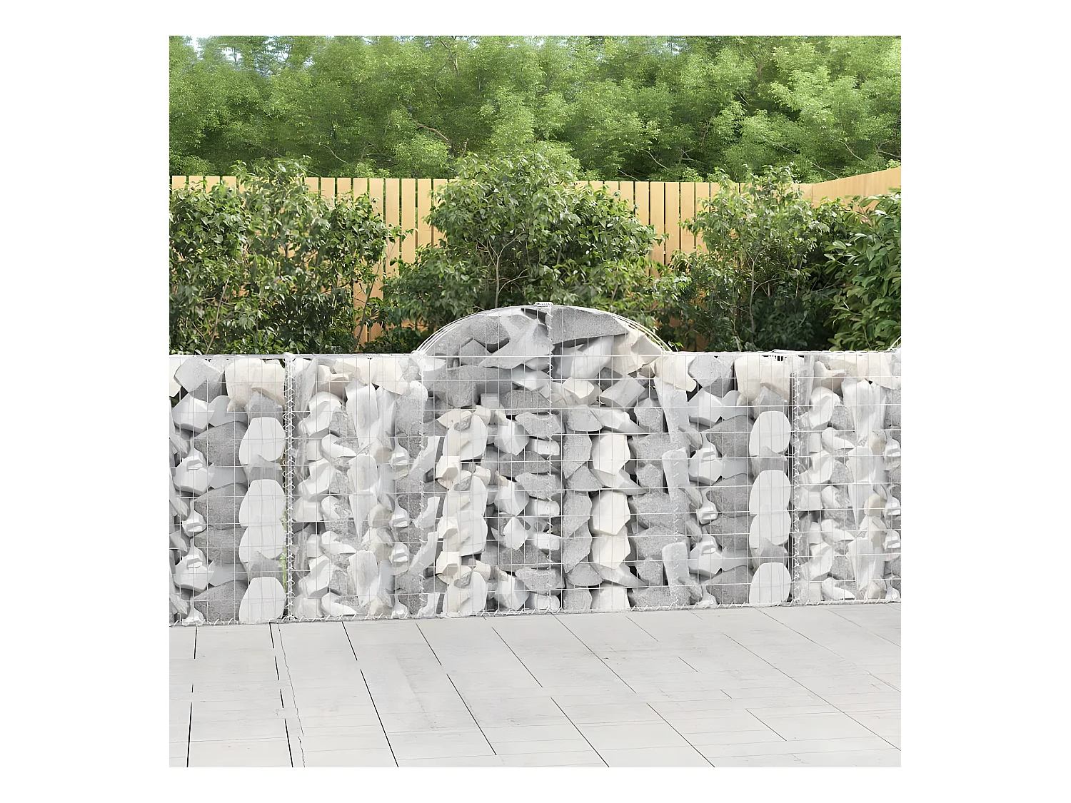 Schanskorven 18 st gewelfd 200x30x100/120 cm ijzer