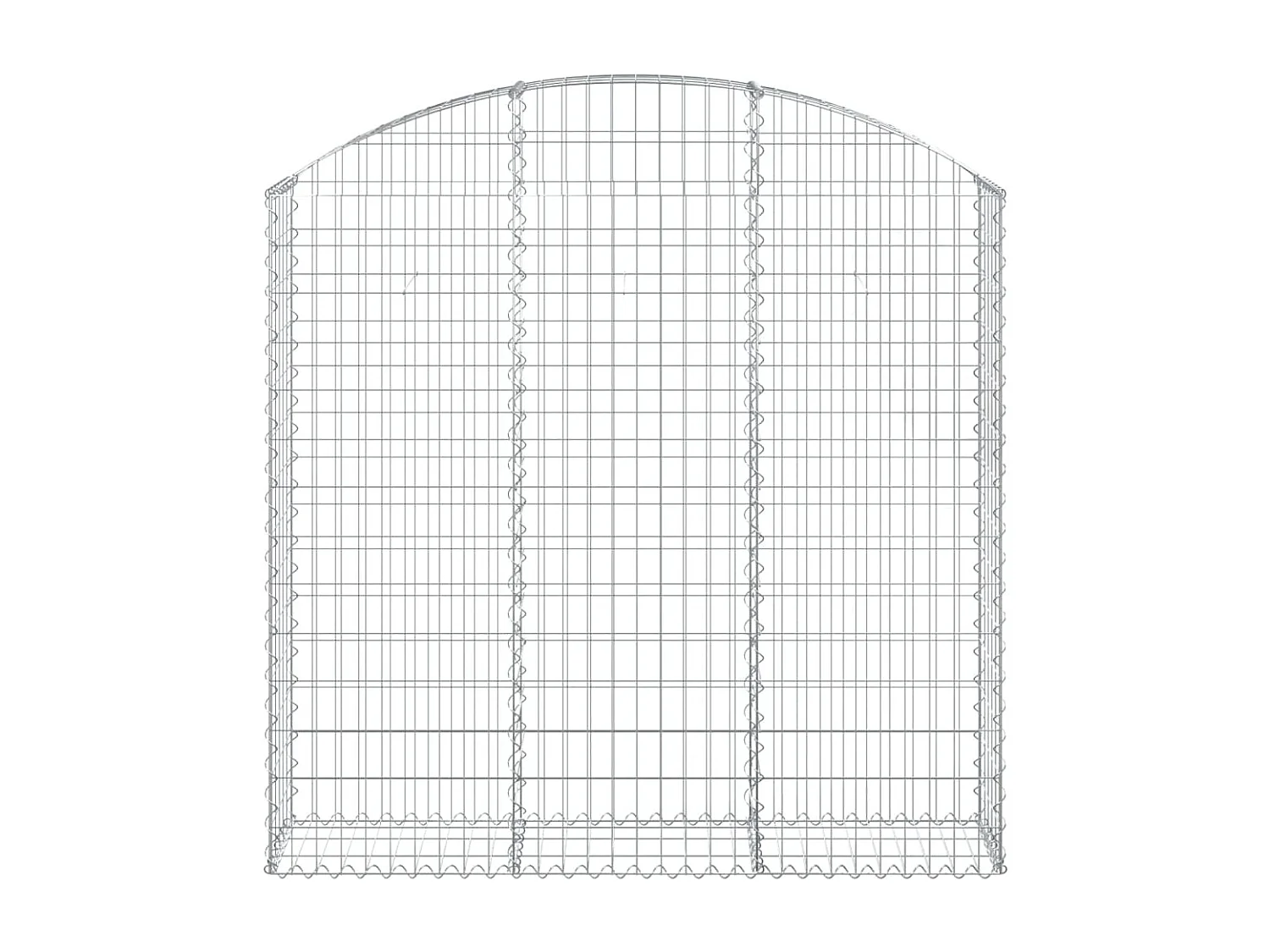Panier de gabions arqué 150x30x140/160 cm Fer galvanisé