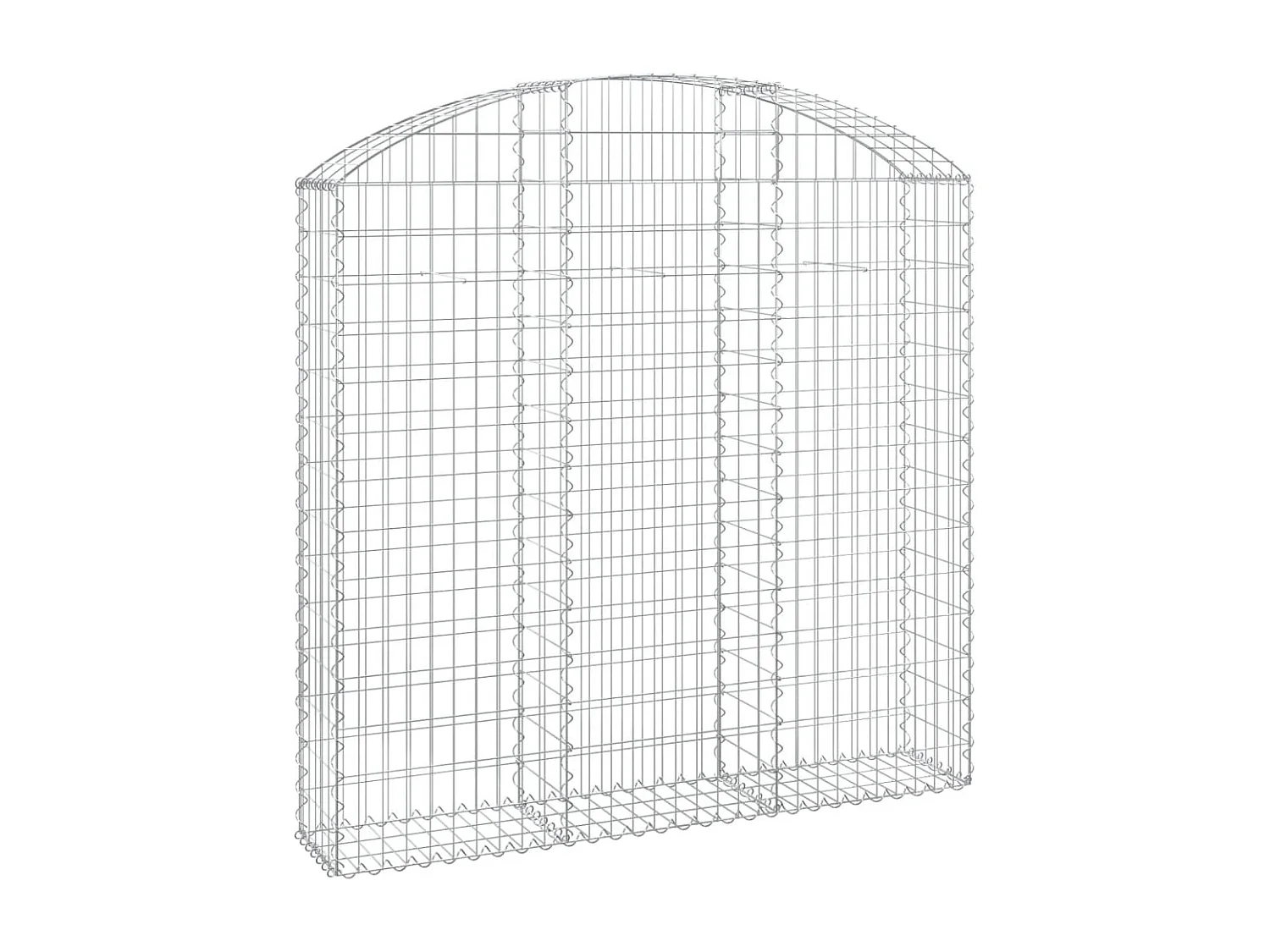 Panier de gabions arqué 150x30x140/160 cm Fer galvanisé
