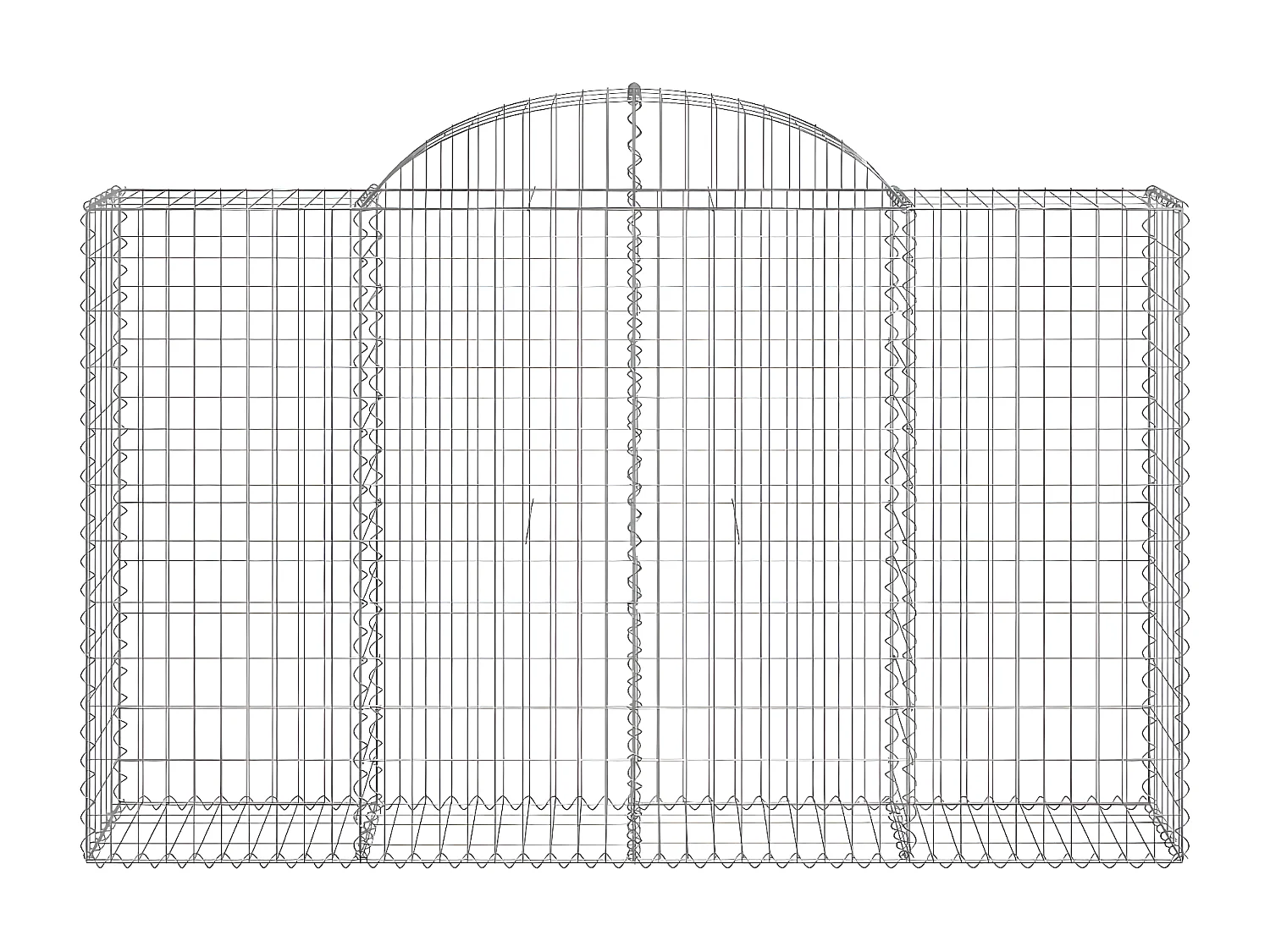 Schanskorven 50 st gewelfd 200x50x120/140 cm ijzer