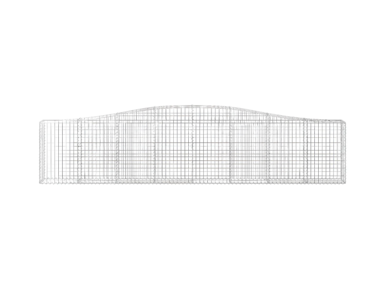 Schanskorven 7 st gewelfd 400x30x80/100 cm ijzer