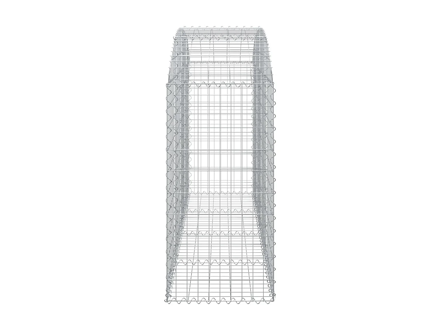 Panier de gabions arqué 200x50x100/120 cm Fer galvanisé