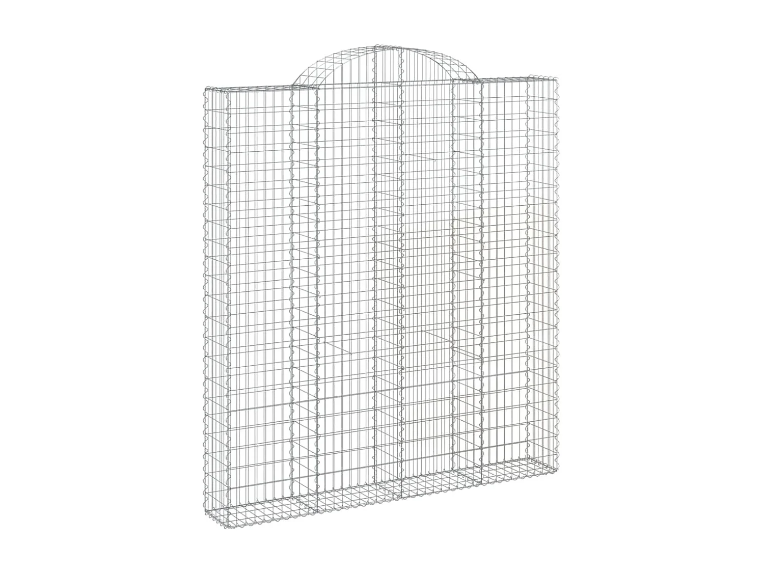 Paniers à gabions arqués 4 pièces 200x30x220/240 cm fer galvanisé