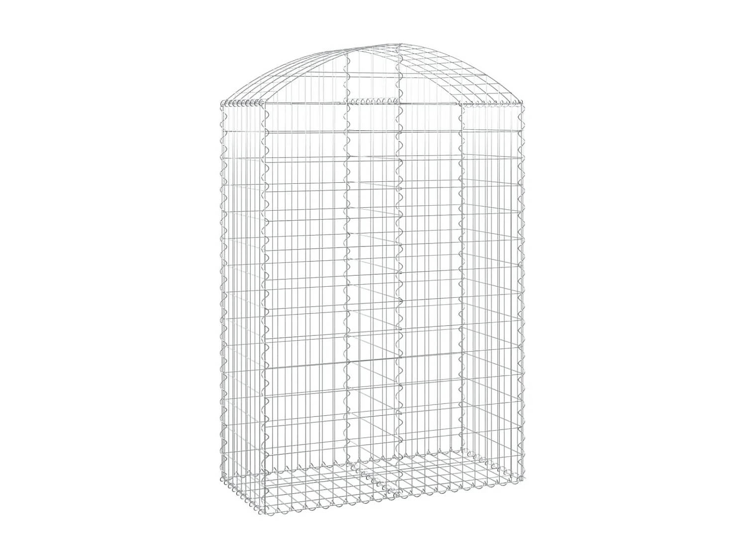 Cesto gabião arqueado 100x50x140/160 cm ferro galvanizado