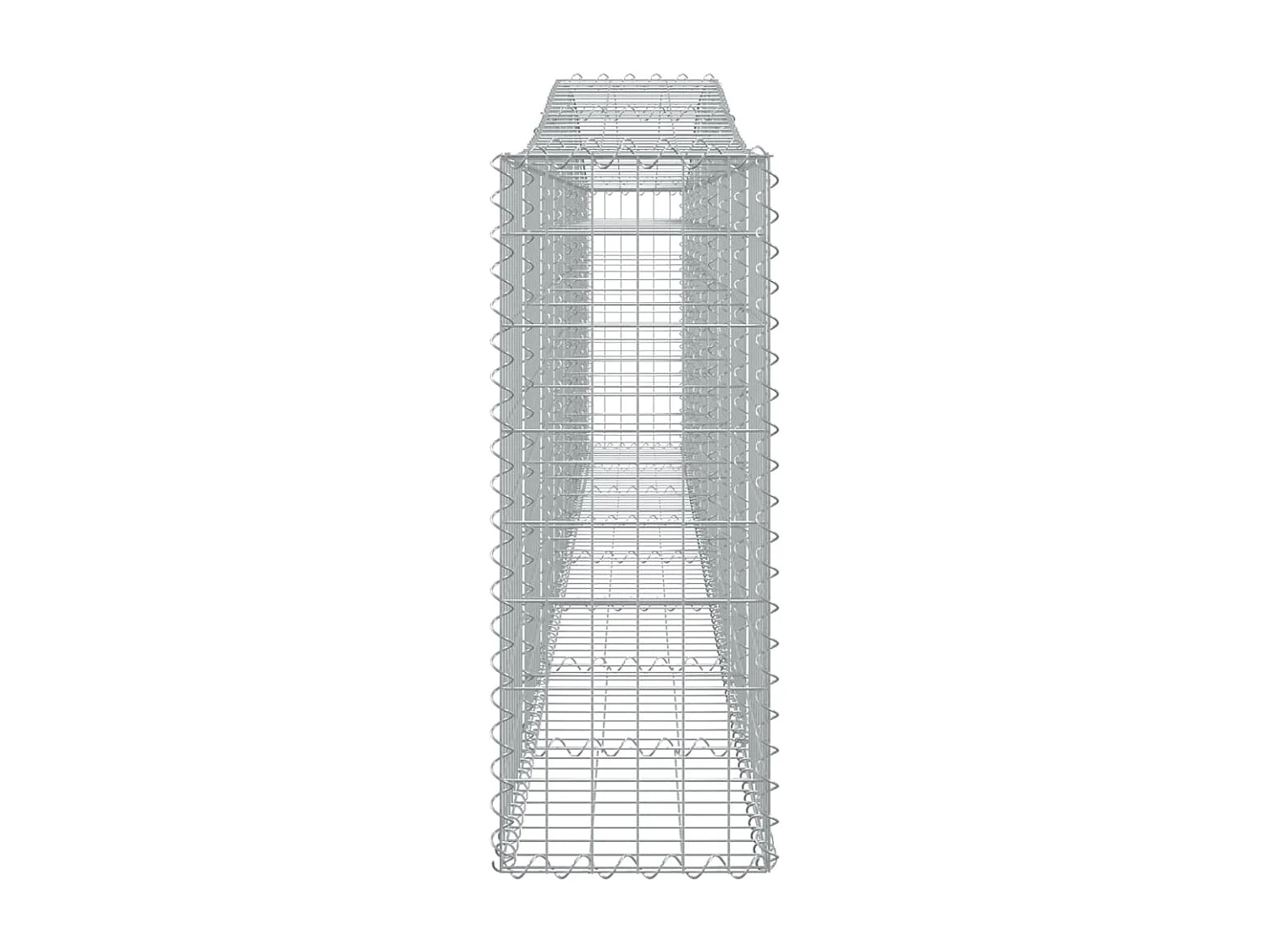 Paniers à gabions arqués 25 pièces 400x30x80/100 cm Fer galvanisé