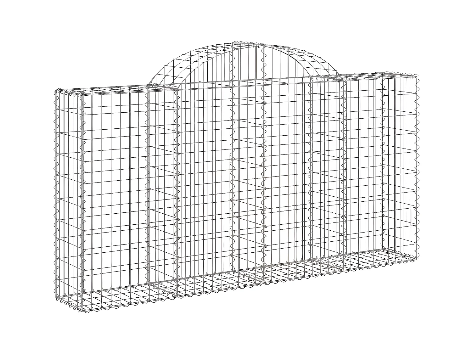 Schanskorven 2 st gewelfd 200x30x100/120 cm ijzer