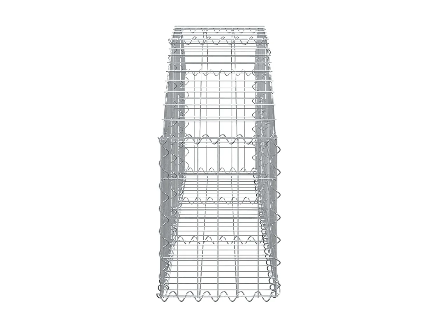 Panier de gabions arqué 150x30x40/60 cm Fer galvanisé