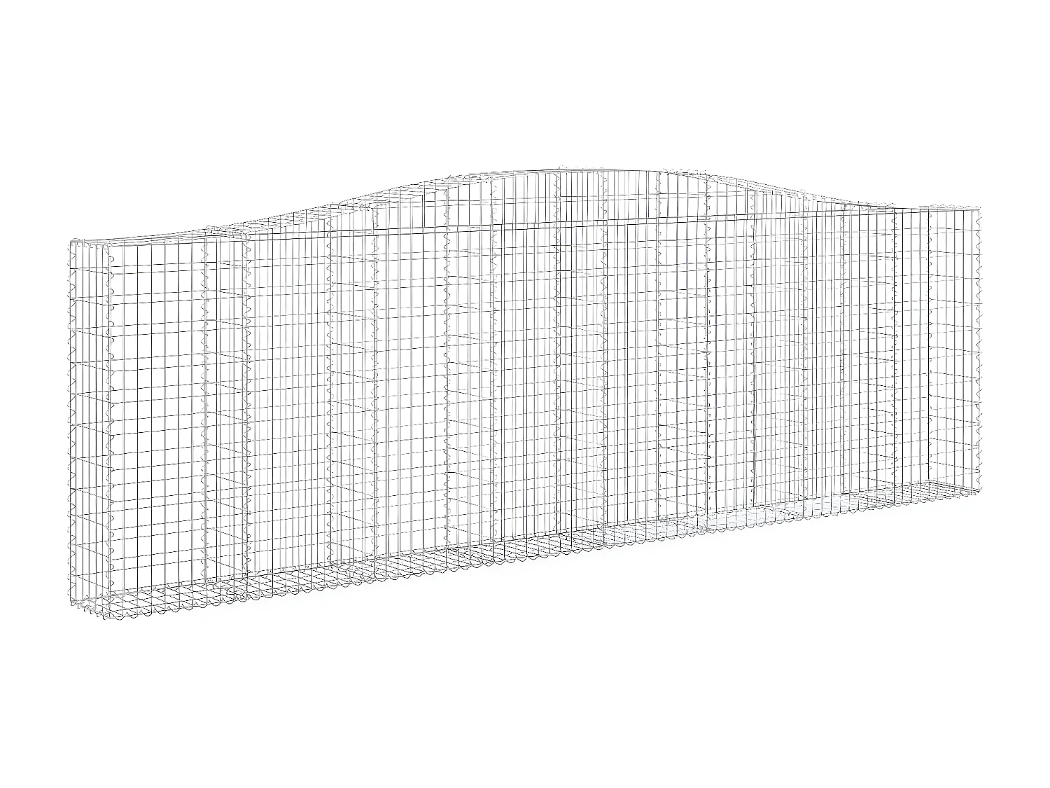 Paniers à gabions arqués 10 pièces 400x30x120/140 cm Fer galvanisé