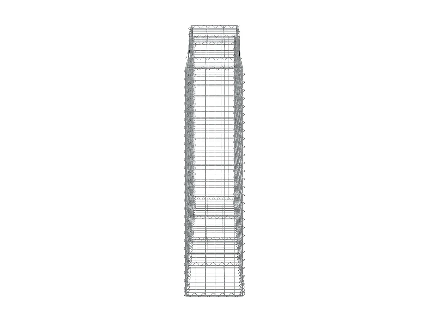 Paniers à gabions arqués 25 pièces 200x50x160/180 cm Fer galvanisé