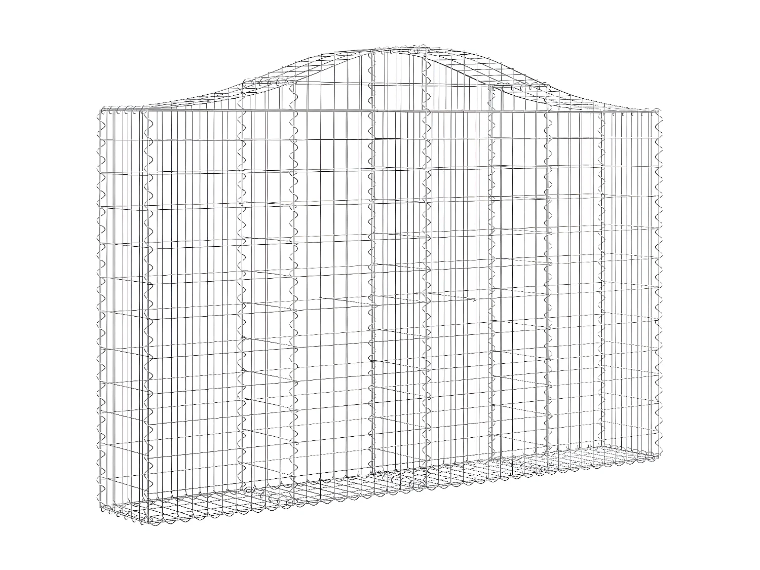 Paniers à gabions arqués 20 pièces 200x30x120/140 cm Fer galvanisé
