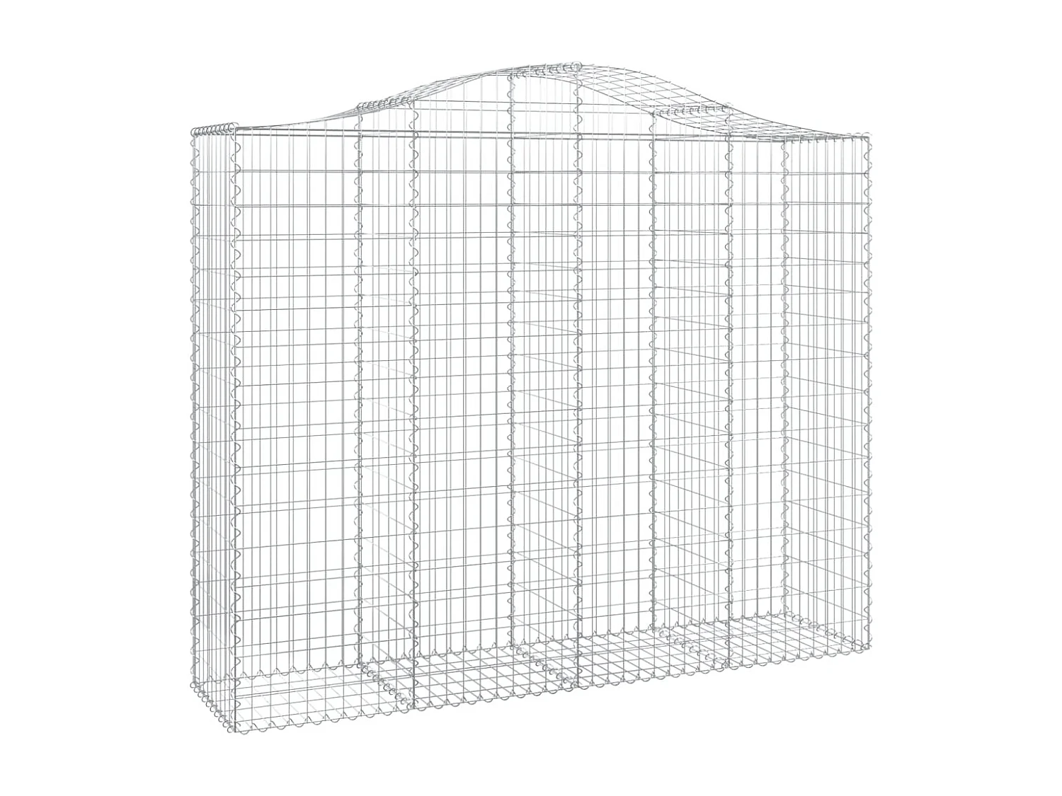 Paniers à gabions arqués 30 pièces 200x50x160/180 cm Fer galvanisé