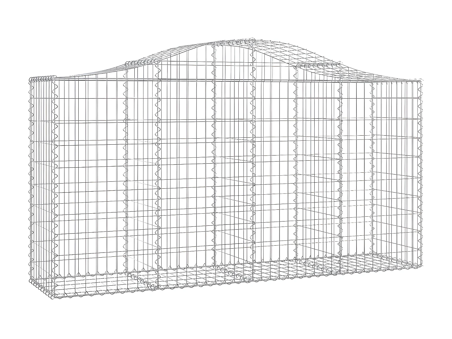 Cestas de gaviones 40 unidades forma de arco hierro 200x50x100/120cm