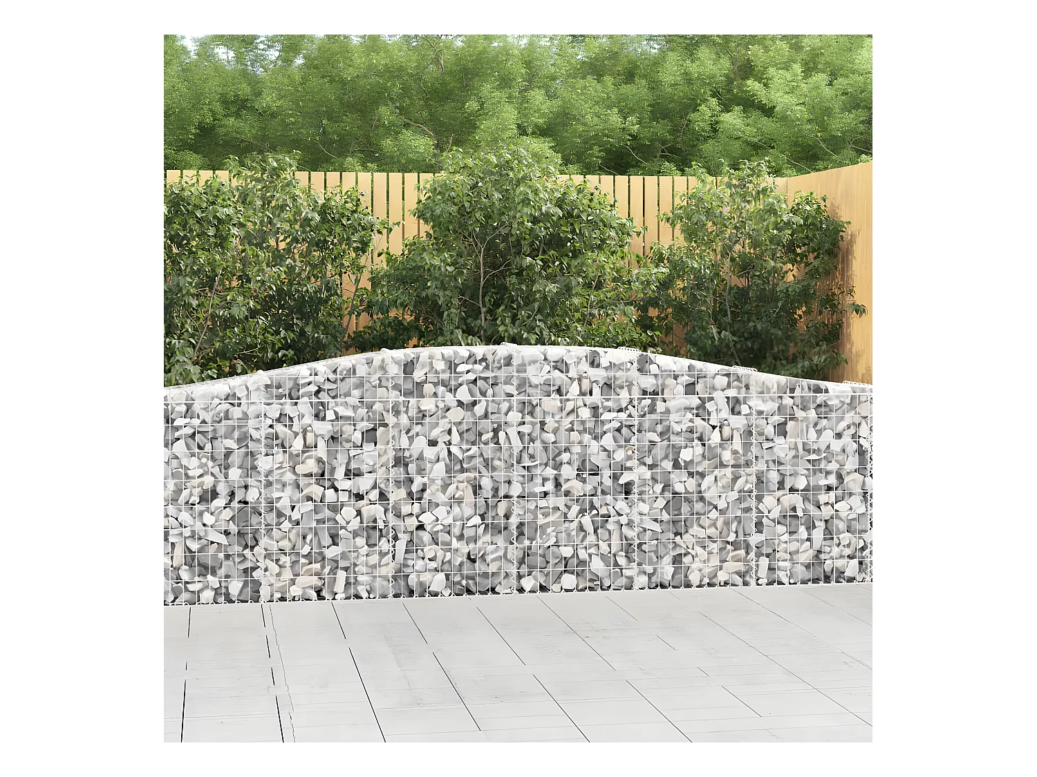 Schanskorven 9 st gewelfd 400x30x80/100 cm ijzer