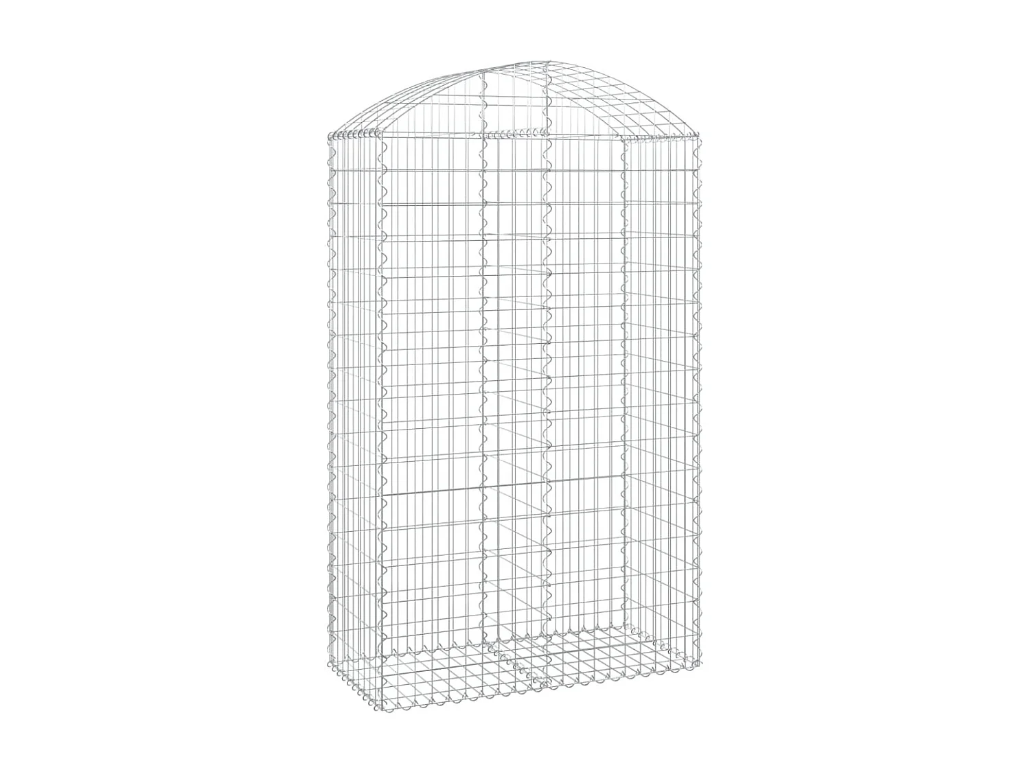 Panier de gabions arqué 100x50x160/180 cm Fer galvanisé