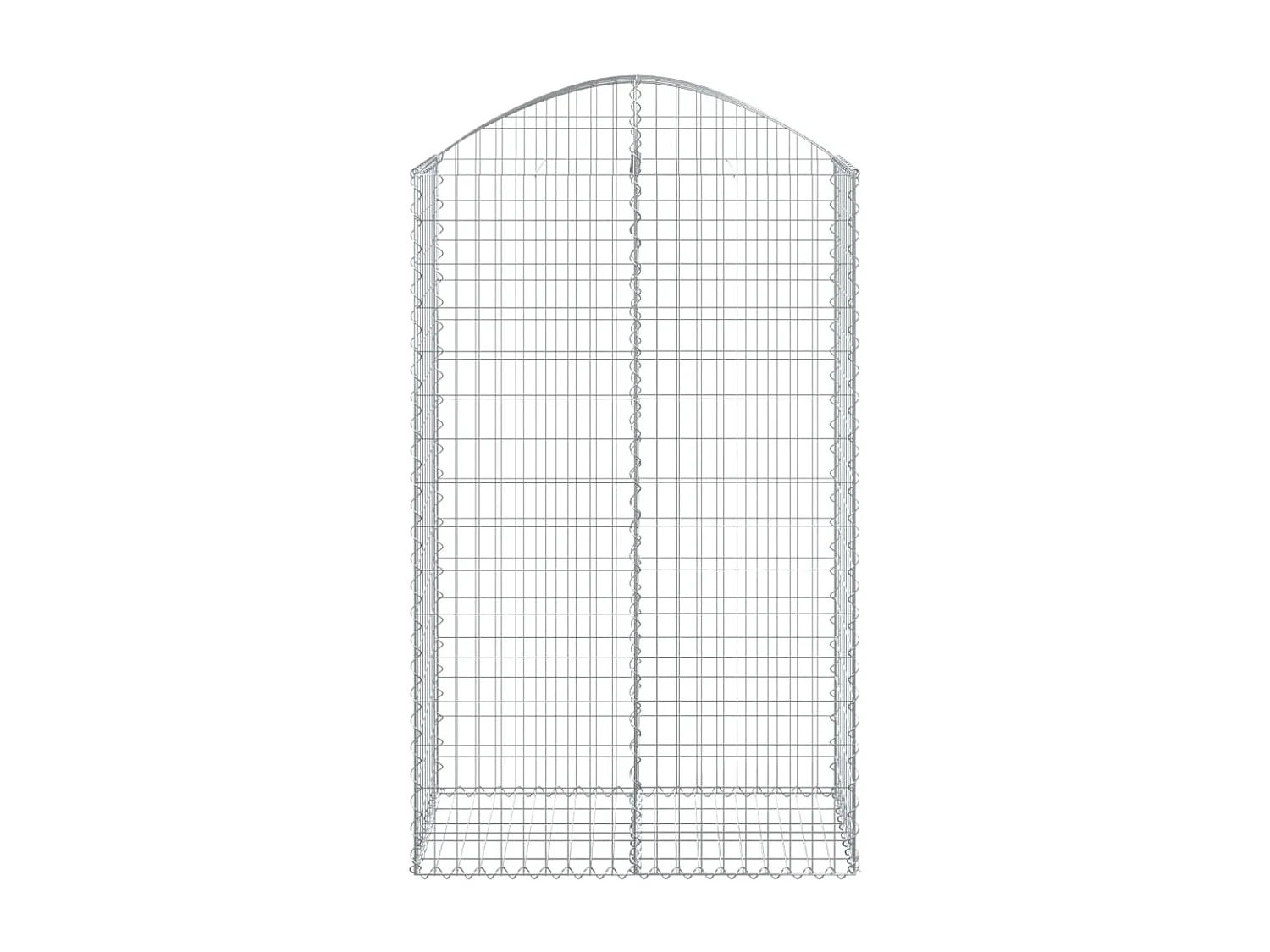 Panier de gabions arqué 100x50x160/180 cm Fer galvanisé