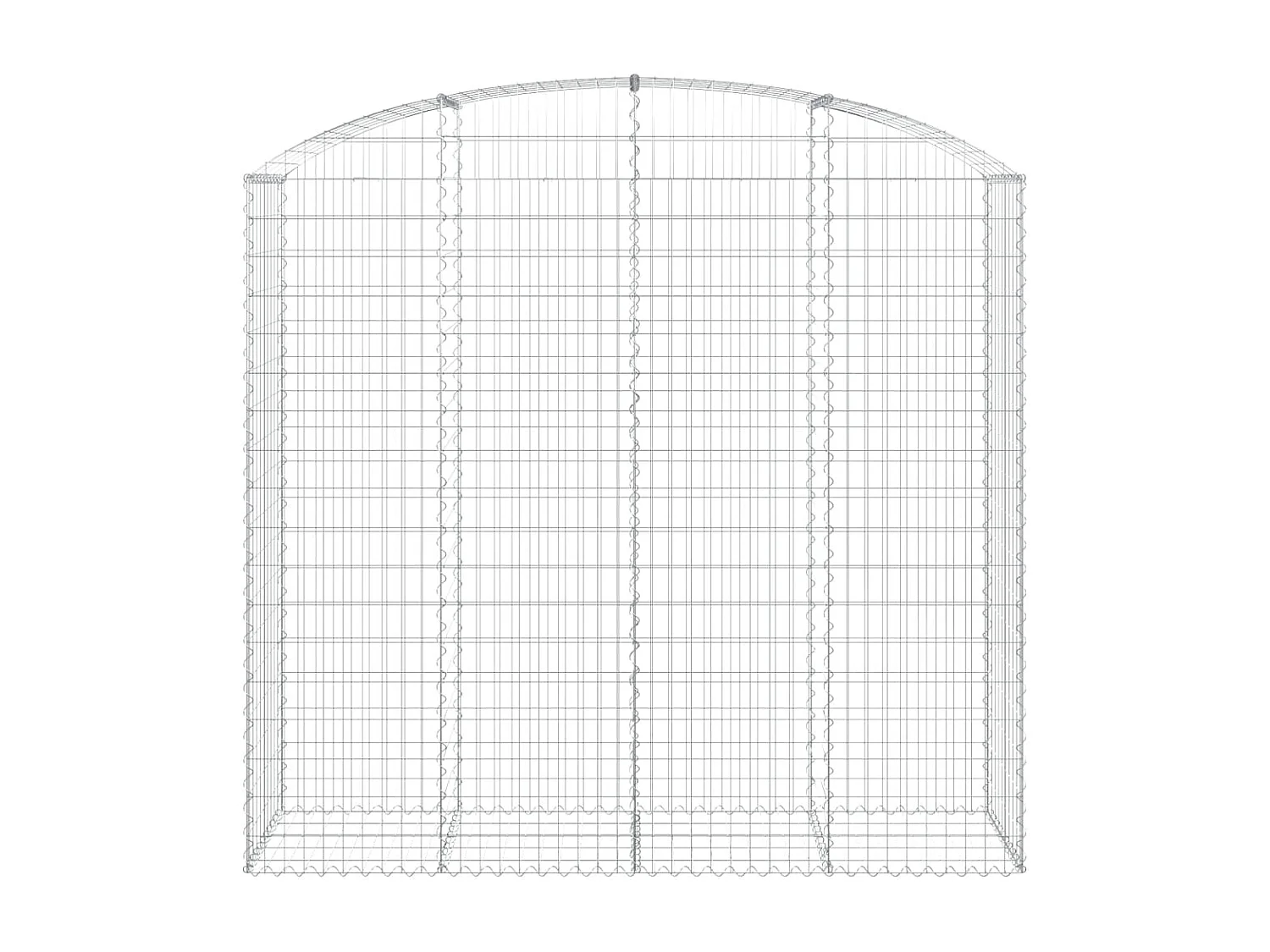 Cesto gabião arqueado 200x50x180/200 cm ferro galvanizado