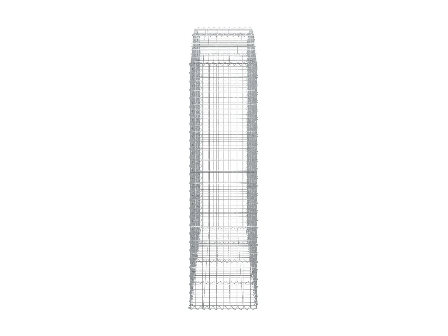 Panier de gabions arqué 200x50x180/200 cm Fer galvanisé