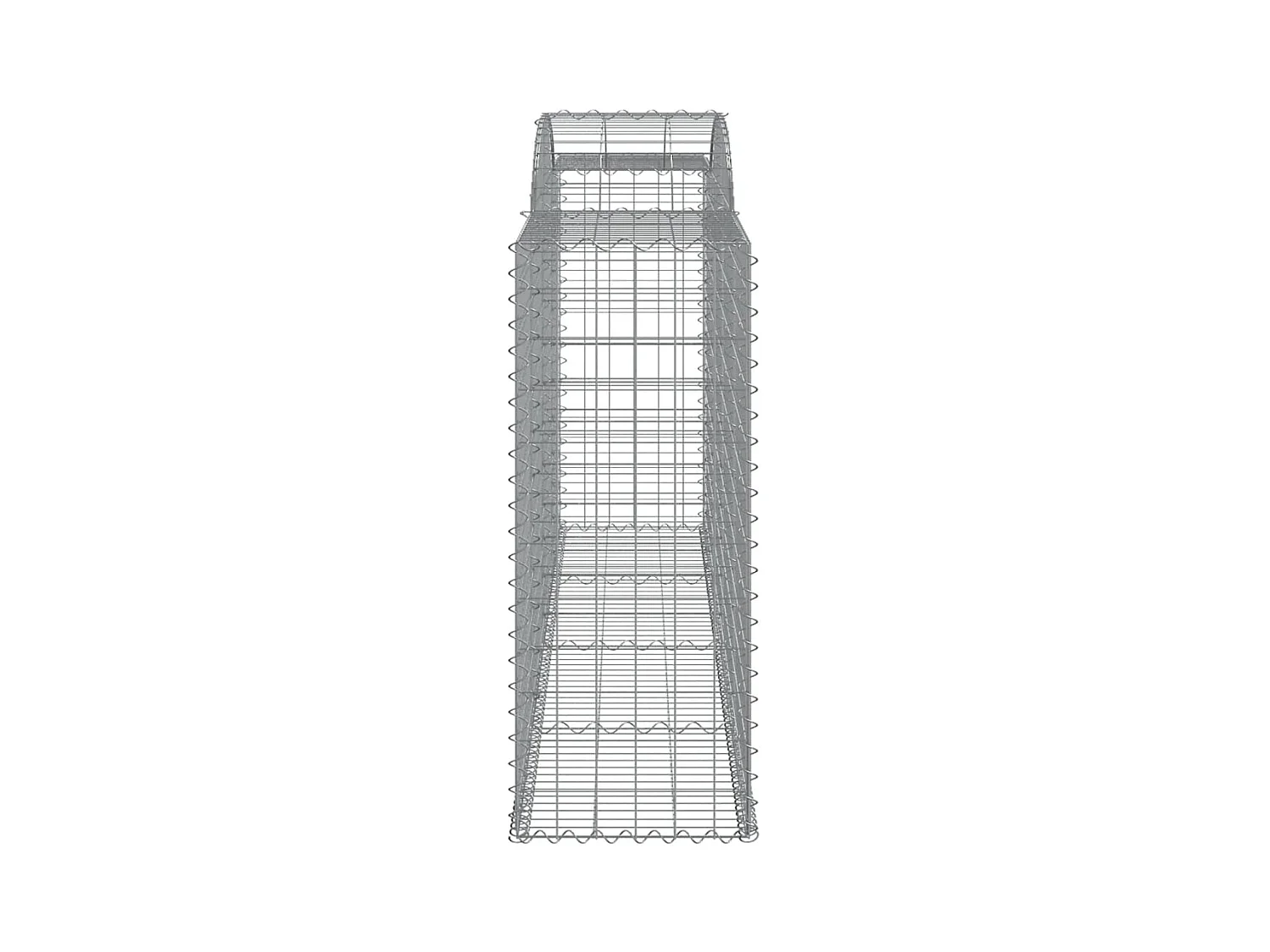 Paniers à gabions arqués 5 pièces 300x50x120/140 cm fer galvanisé