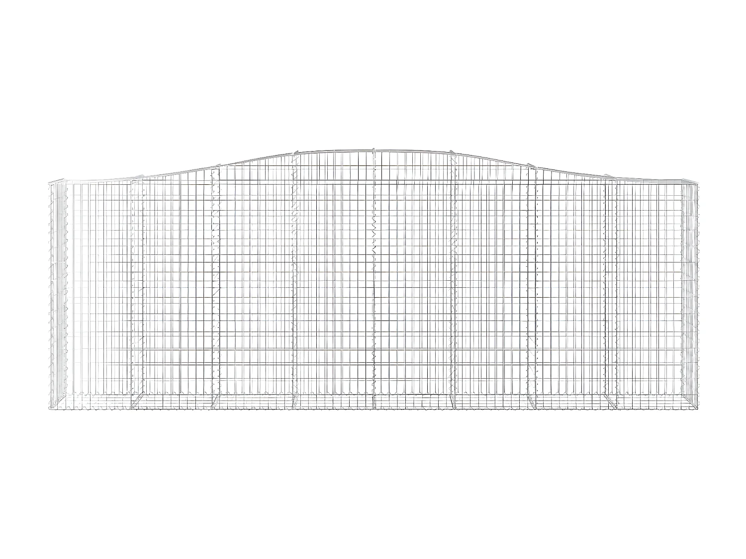 Cestas de gaviones 20 unidades forma de arco hierro 400x50x140/160cm