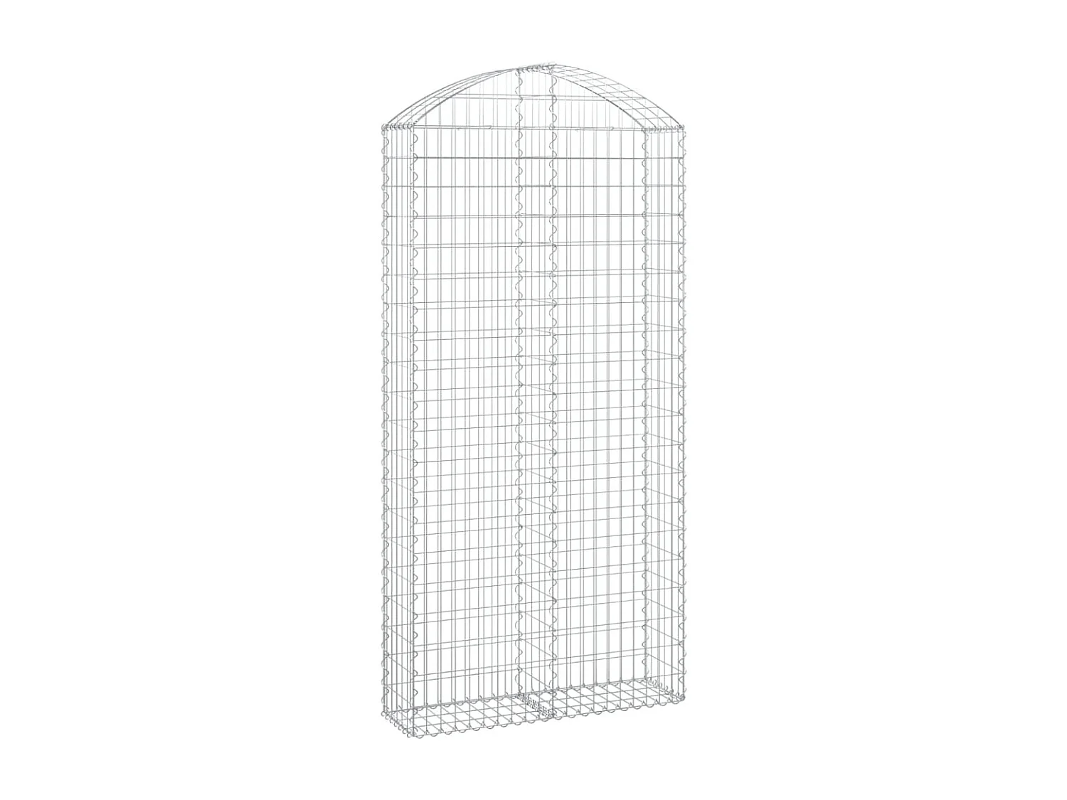 Panier de gabions arqué 100x30x200/220 cm Fer galvanisé