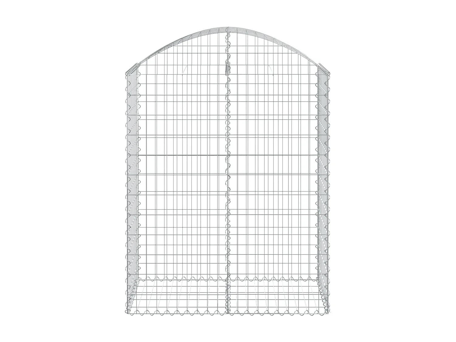 Panier de gabions arqué 100x50x120/140 cm Fer galvanisé