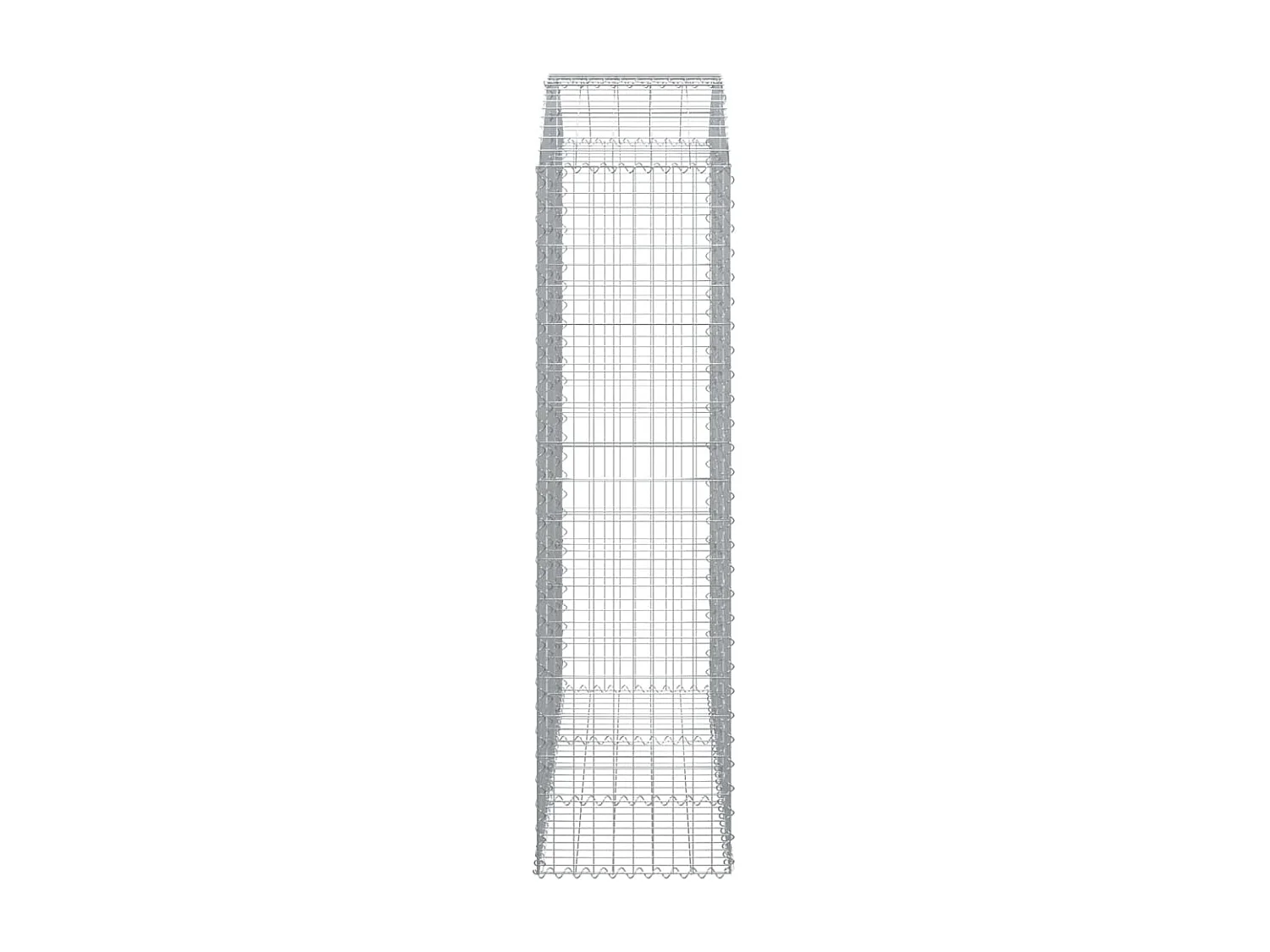 Panier de gabions arqué 150x50x180/200 cm Fer galvanisé