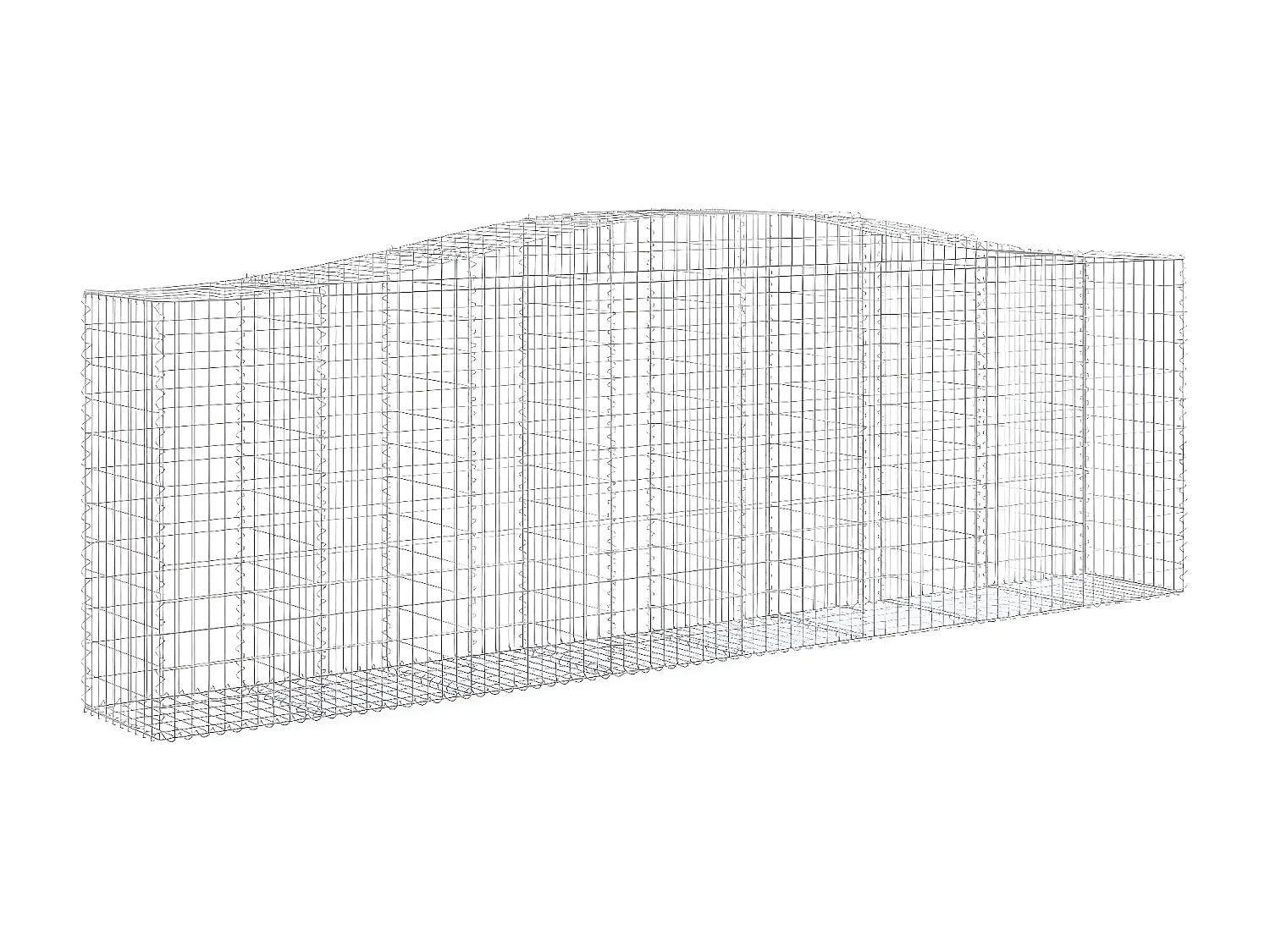 Paniers à gabions arqués 20 pièces 400x50x120/140 cm Fer galvanisé