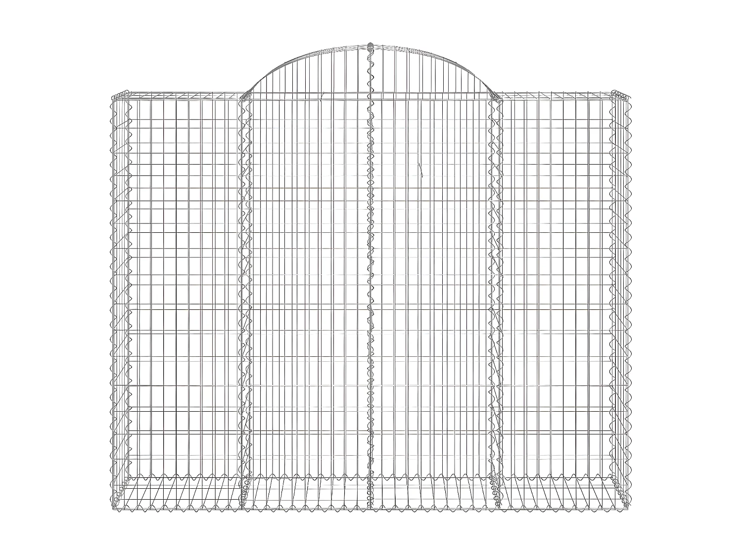 Cestas gaviones 30 unidades forma de arco hierro 200x50x160/180 cm