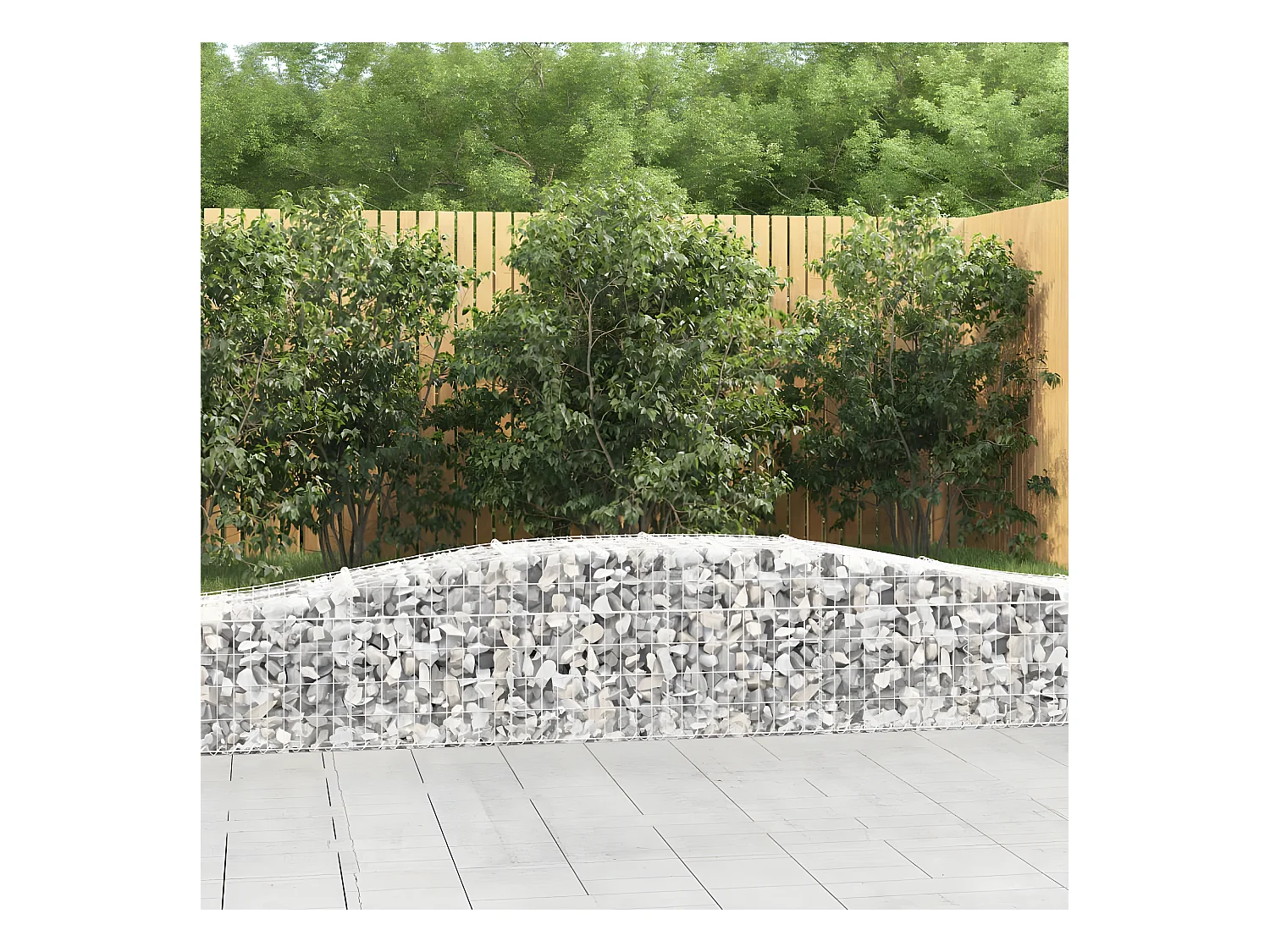 Paniers à gabions arqués 25 pièces 400x50x40/60 cm Fer galvanisé