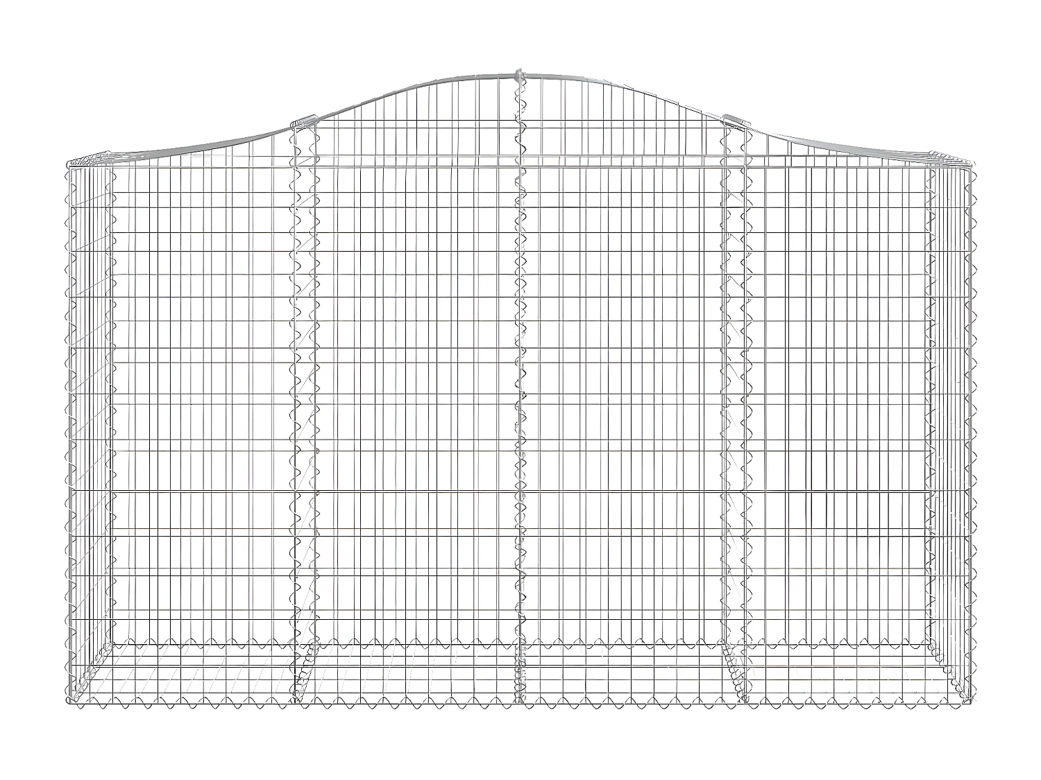 Schanskorven 50 st gewelfd 200x50x120/140 cm ijzer