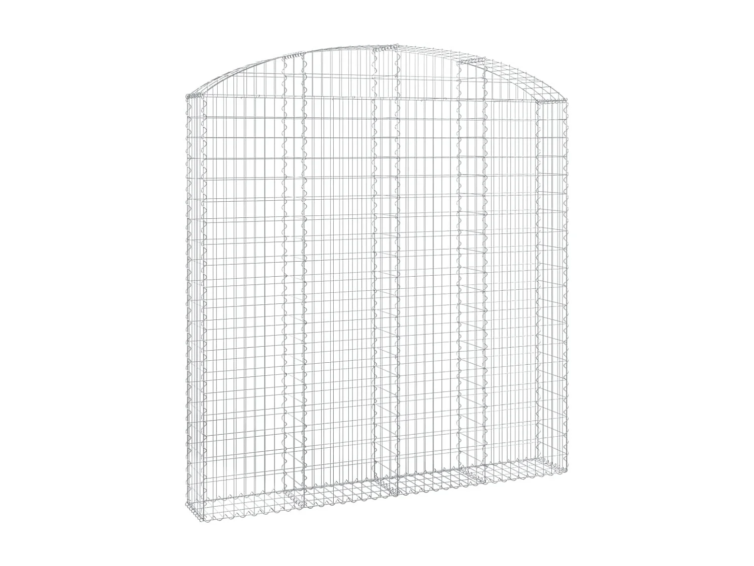 Panier de gabions arqué 200x30x200/220 cm Fer galvanisé