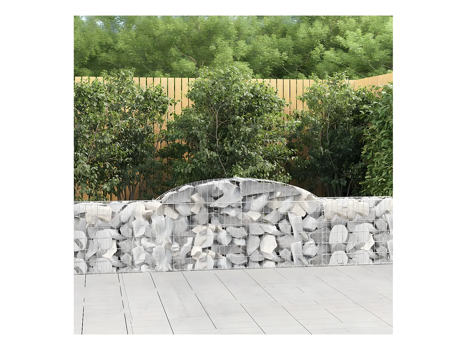 Paniers à gabions arqués 15 pièces 300x30x60/80 cm Fer galvanisé