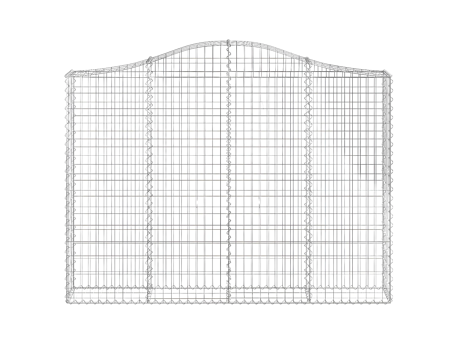 Schanskorven 5 st gewelfd 200x30x140/160 cm ijzer