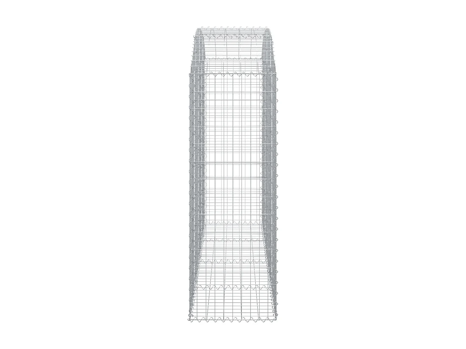 Panier de gabions arqué 200x50x140/160 cm Fer galvanisé