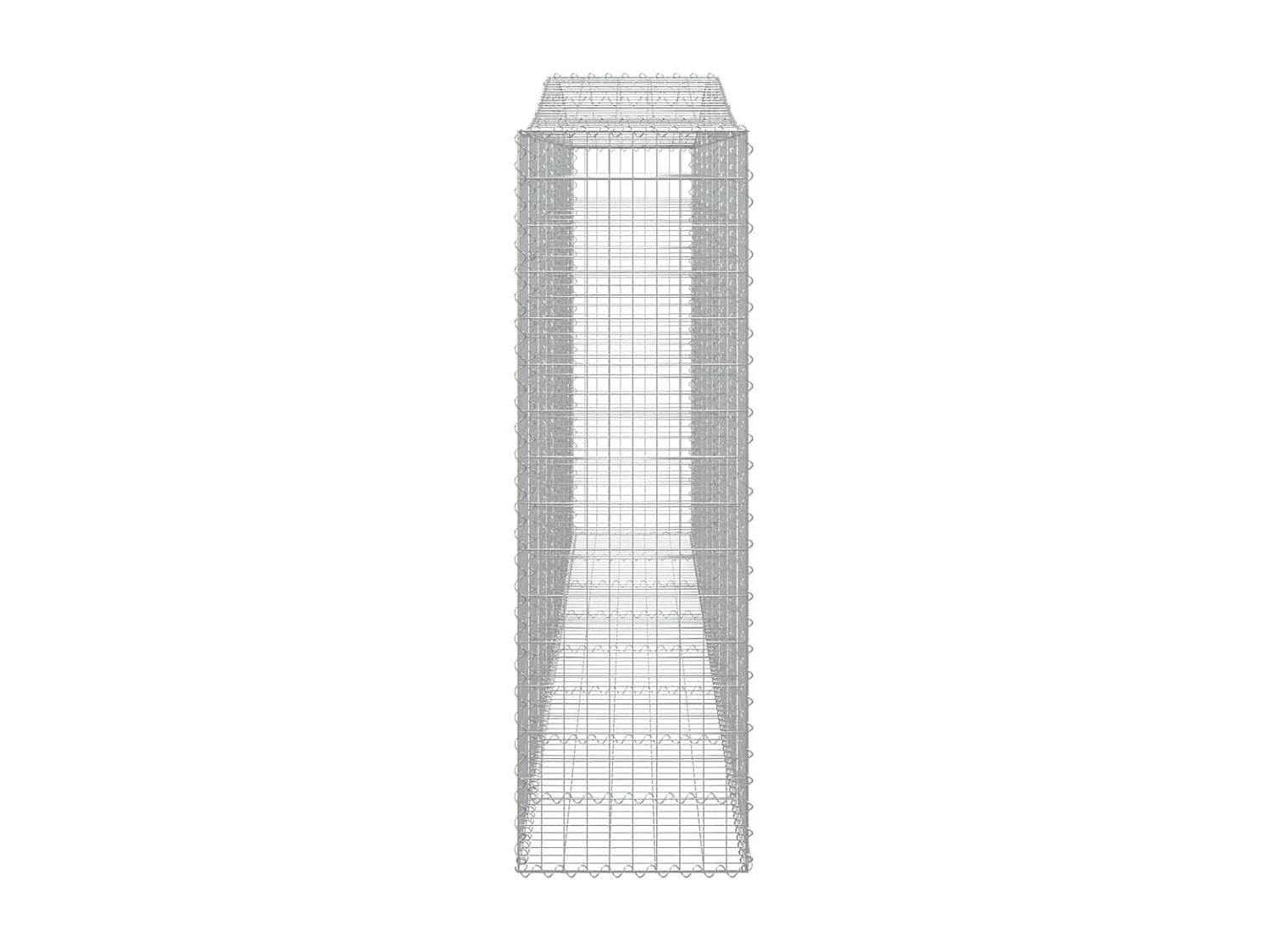 Paniers à gabions arqués 7 pièces 400x50x160/180 cm fer galvanisé